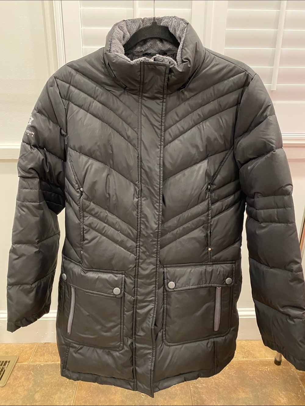 Free Country Black Quilted Down Coat